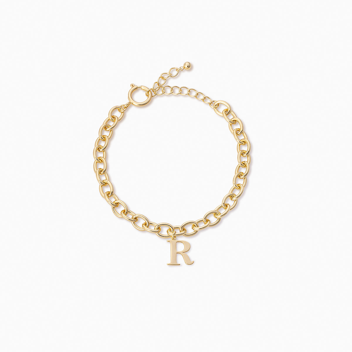 Gold Initial Remember Me Chain Bracelet with Letter R | Women's Jewelry by Uncommon James