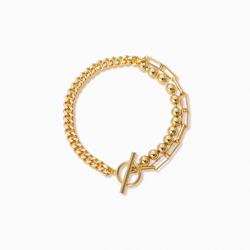 Gold Three's a Party Triple Chain Bracelet | Uncommon James
