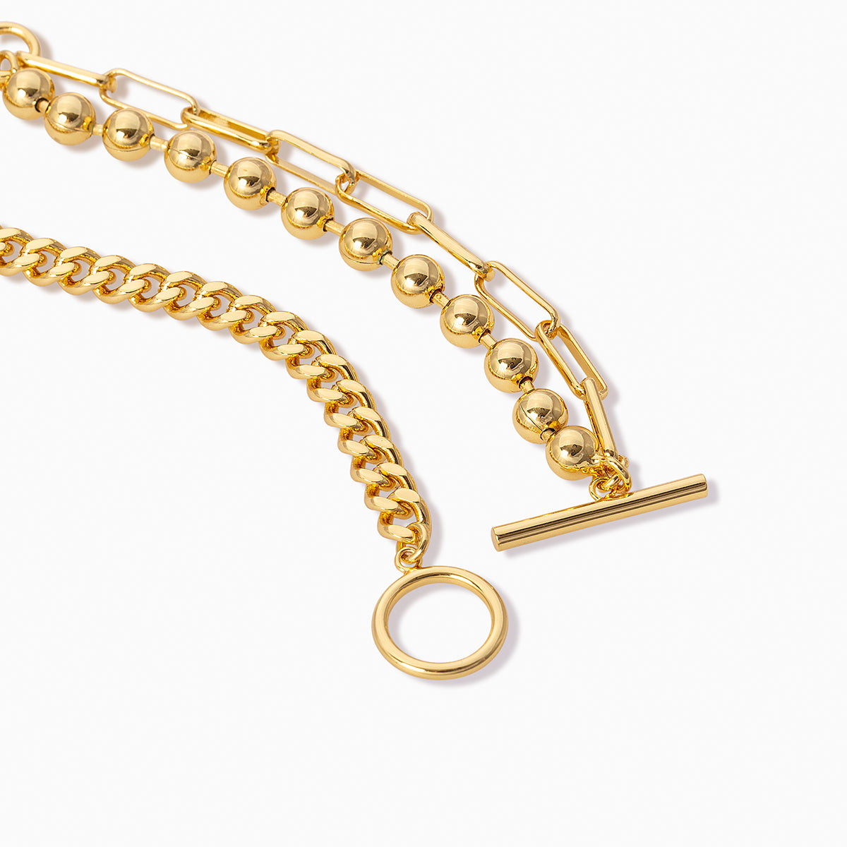 Three's a Party Chain Bracelet | Gold | Product Detail Image | Uncommon James
