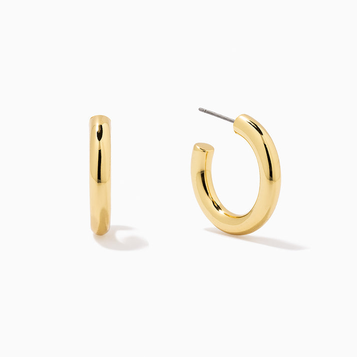 Classic Thick Gold Hoop Earrings | Uncommon James