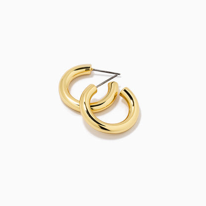 ["Classic Thick Gold Hoops ", " Gold ", " Product Detail Image ", " Uncommon James"]