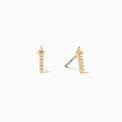 Cut Throat Stud Earrings | Gold | Product Image | Uncommon James