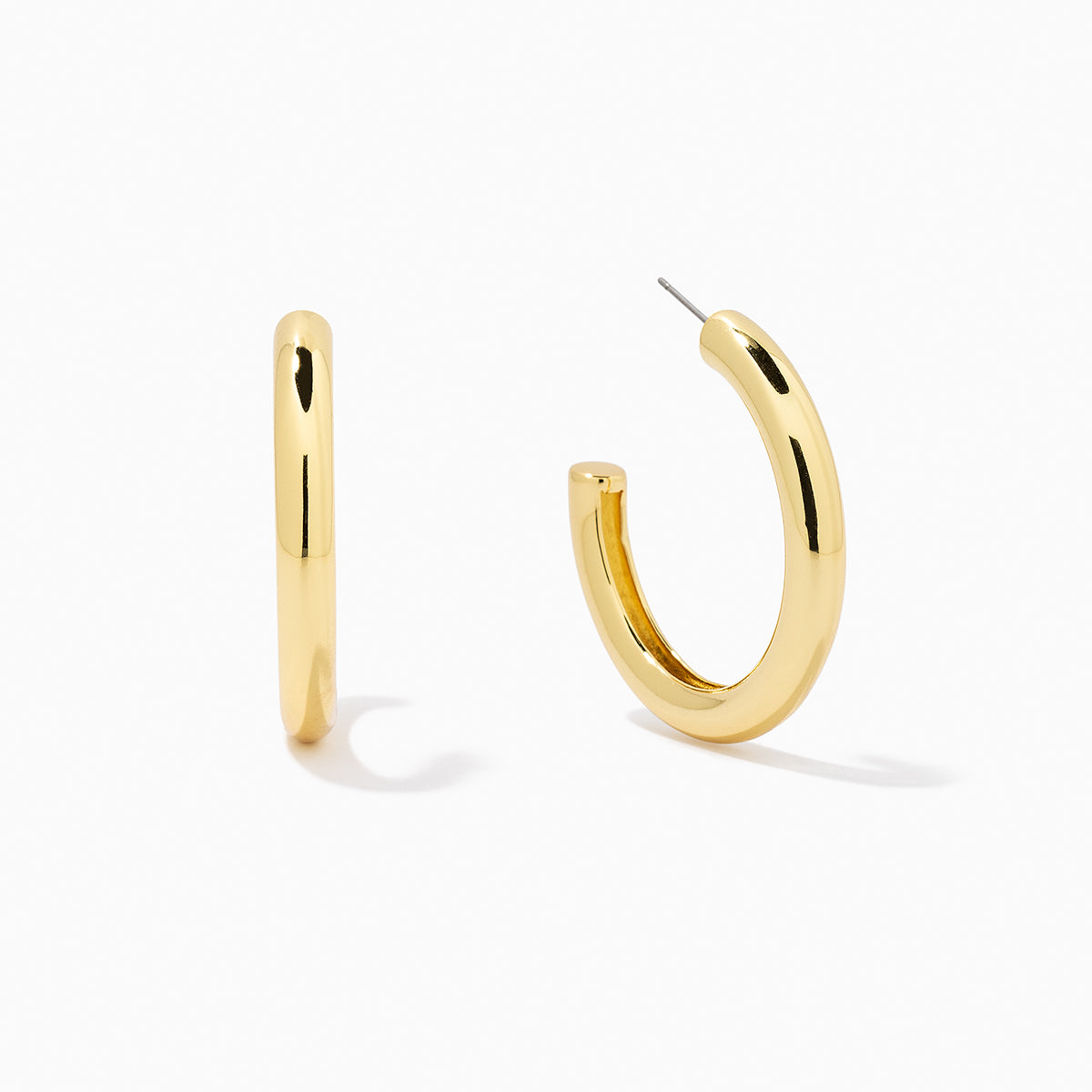 Leading Role Tube Hoop Statement Earrings in Gold | Uncommon James