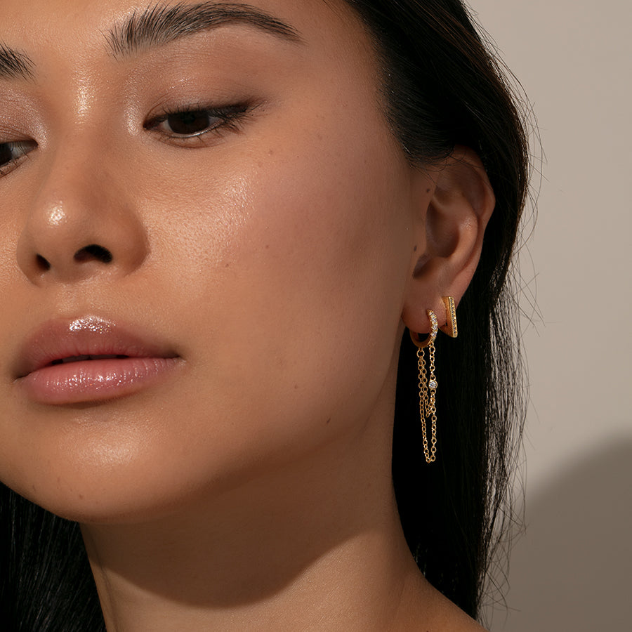 Hera Gold Leaf Shaped Geometric Earrings – KMABEL.co