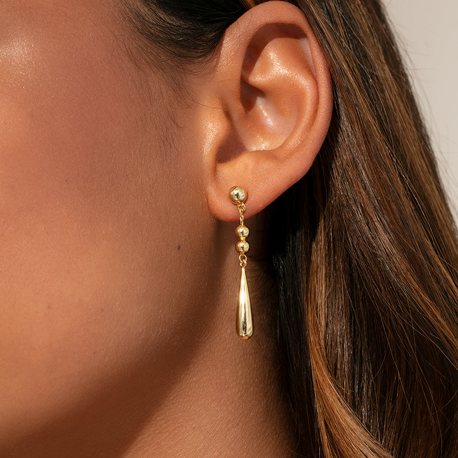 On the List Earrings | Gold | Model Image | uncommon James