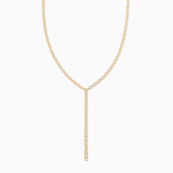 Selena 14K Solid Gold Prong Set Diamond Lariat Necklace – nostalgii jewelry