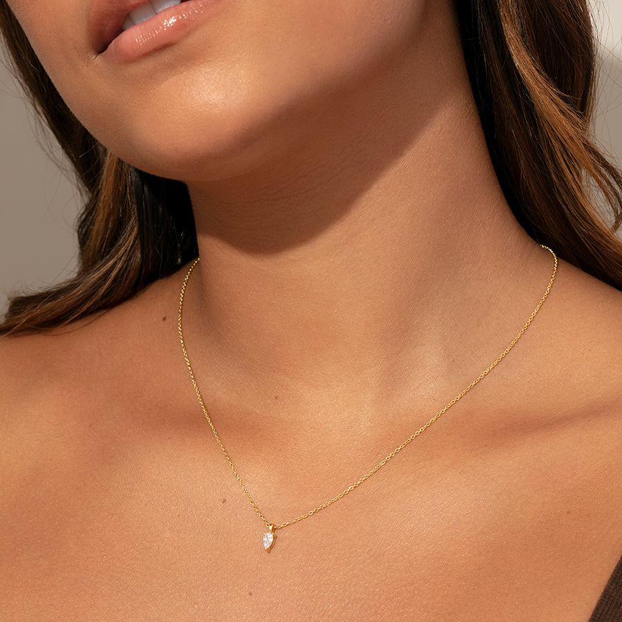 Gemstone Gold Crown Necklace - MASSNOON