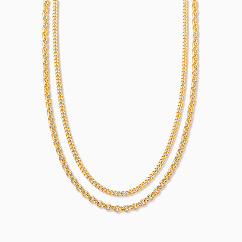 FindChic Men Curb Chain Necklace 18K Gold India | Ubuy