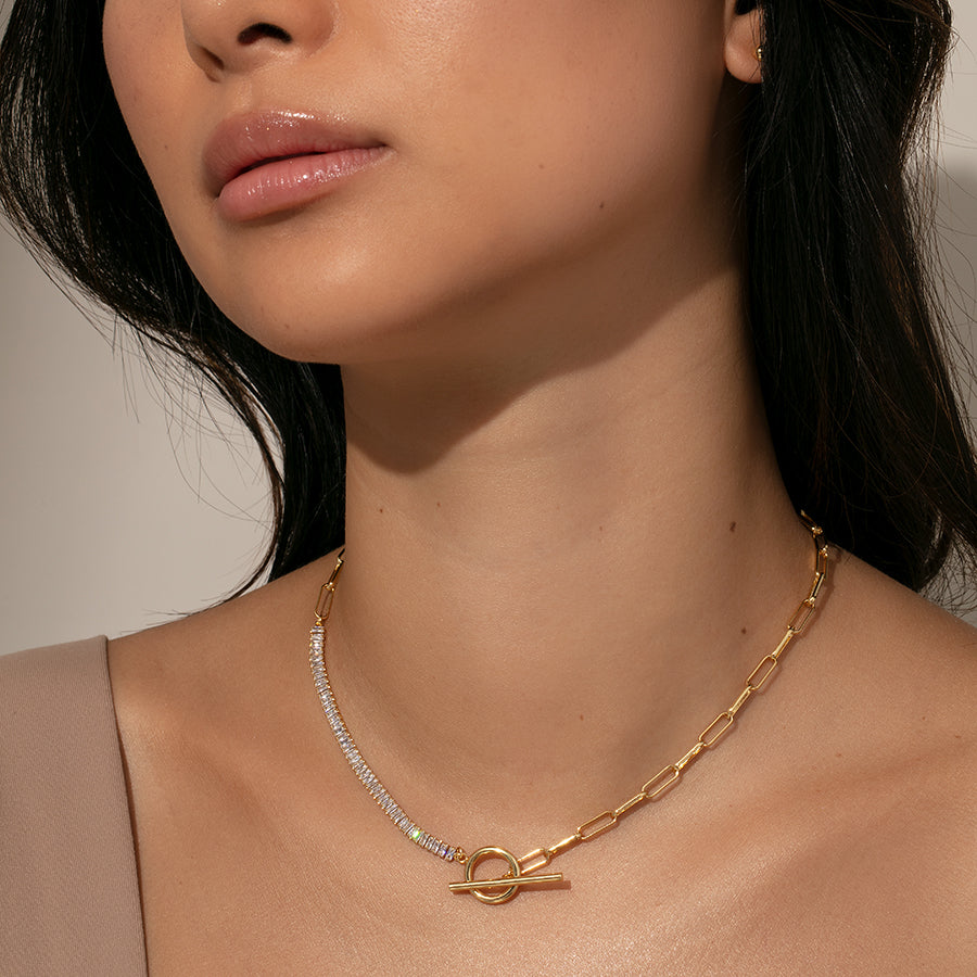Elite Chain Necklace | Gold | Model Image | Uncommon James