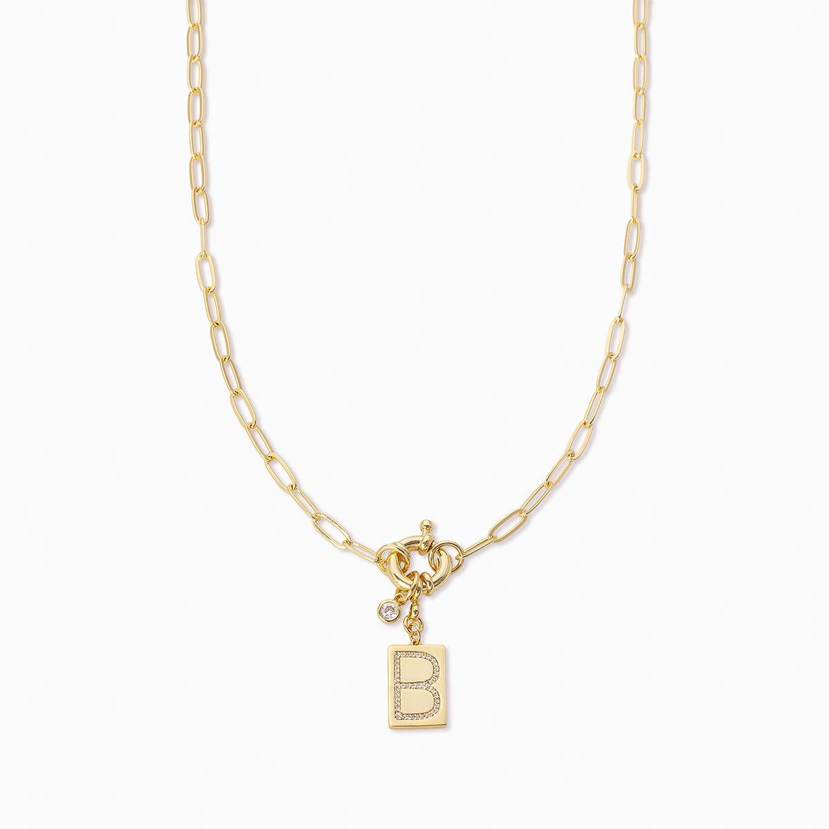 Initial Chain Necklace | Gold B | Product Image | Uncommon James
