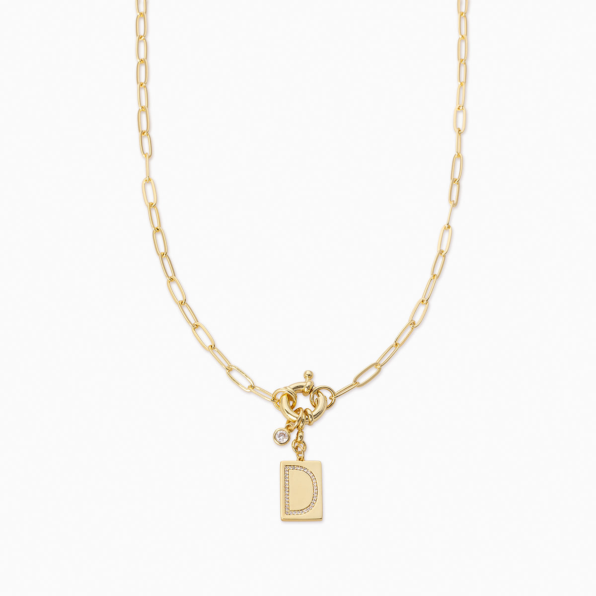 Initial Chain Necklace | Gold D | Product Image | Uncommon James
