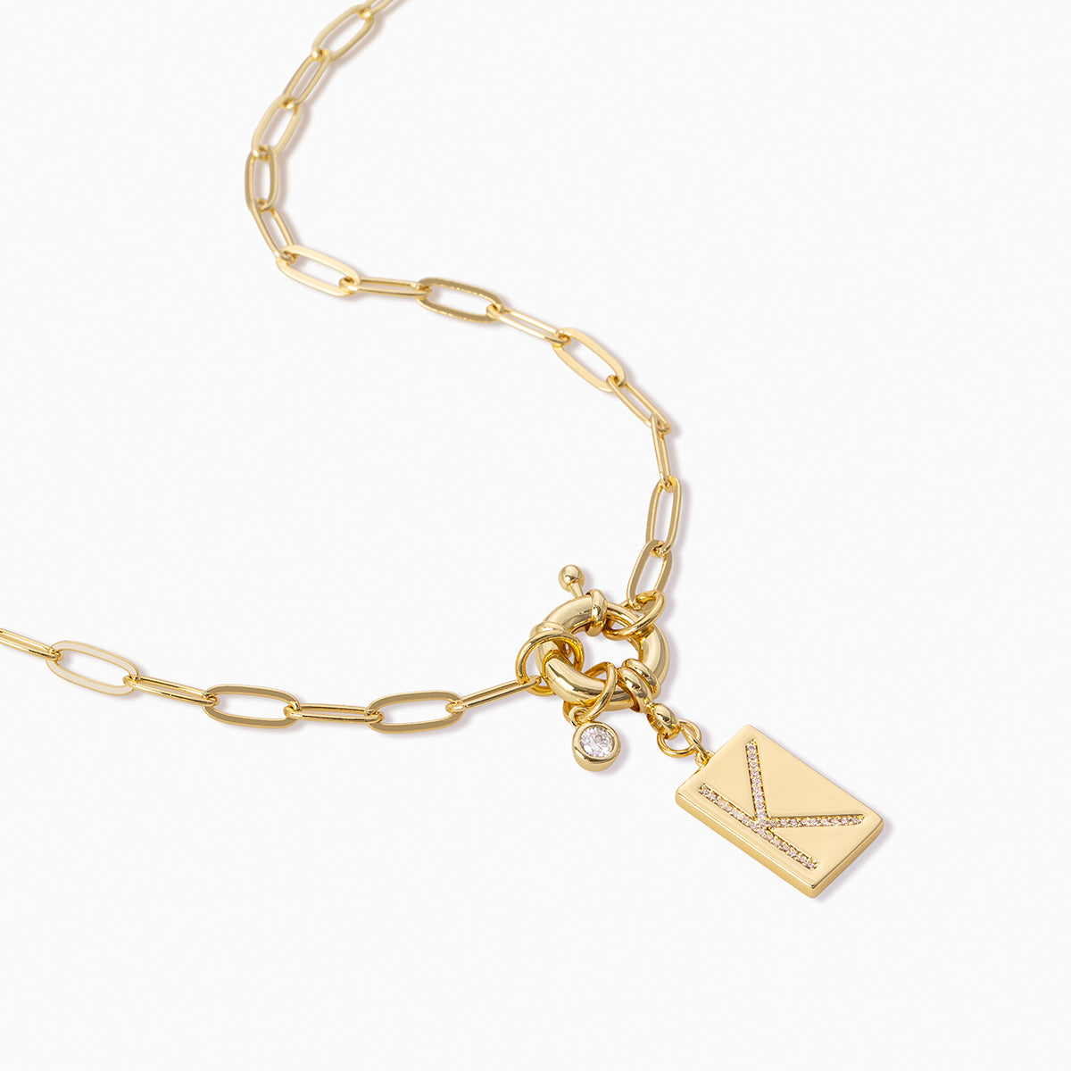 Initial Chain Necklace | Gold | Product Detail Image | Uncommon James