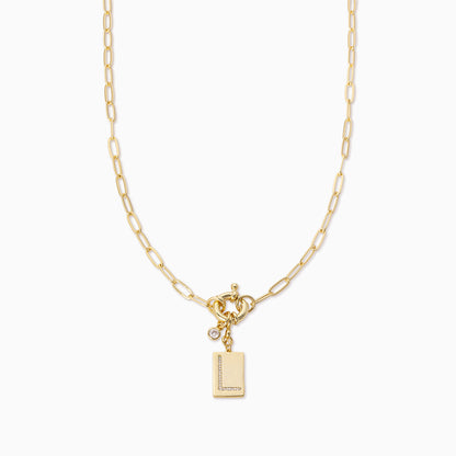 ["Initial Chain Necklace ", " Gold L ", " Product Image ", " Uncommon James"]