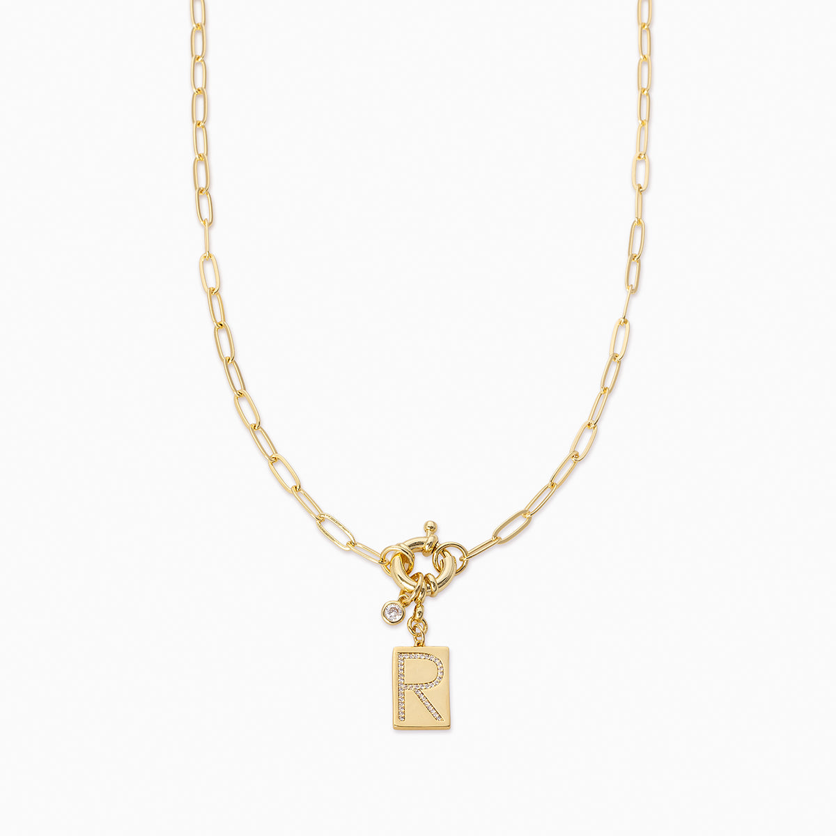 Initial Chain Necklace | Gold R | Product Image | Uncommon James