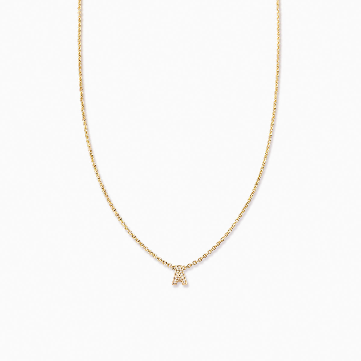 Initial Here Necklace | Gold A | Product Image | Uncommon James