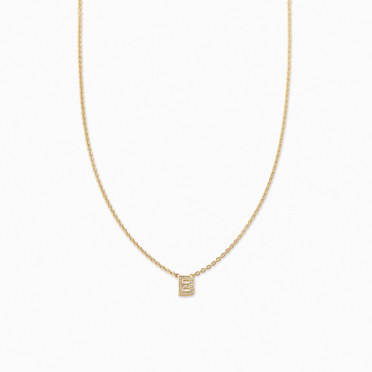 Andrea Design - Custom Letter B Necklace Dainty 14k Yellow Gold Initial  Necklace - Oveela Jewelry