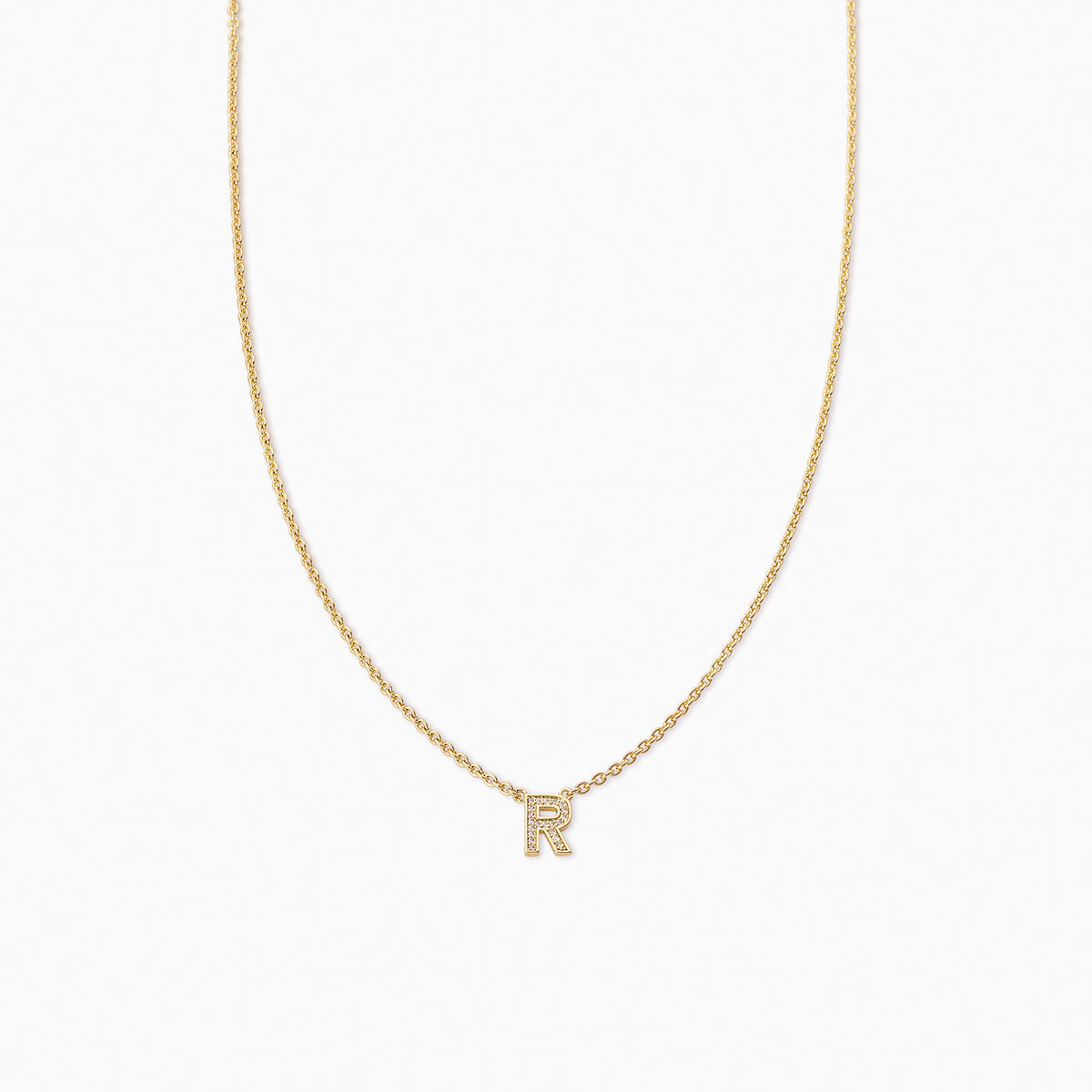 Initial Here Necklace | Gold R | Product Image | Uncommon James