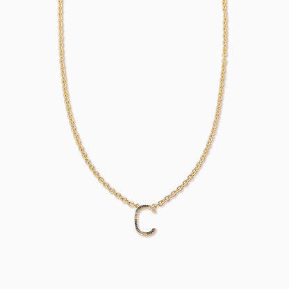 ["Know Me Necklace ", " Gold C ", " Product Image ", " Uncommon James"]