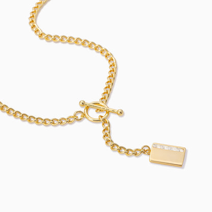 New Chapter Lariat Necklace | Gold | Product Detail Image | Uncommon James