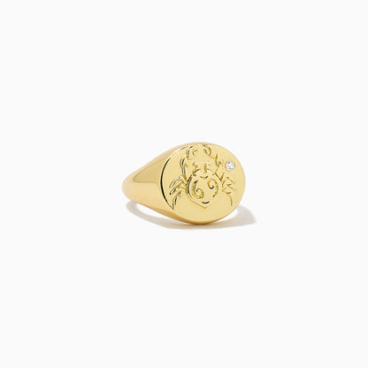 Zodiac Ring | Gold CANCER | Product Image | Uncommon James