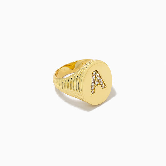Initial Here Ring | Gold A 6 Gold A 7 Gold A 8 | Product Image | Uncommon James