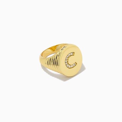 ["Initial Here Ring ", " Gold C 6 GoldC 7 Gold C 8 ", " Product Image ", " Uncommon James"]