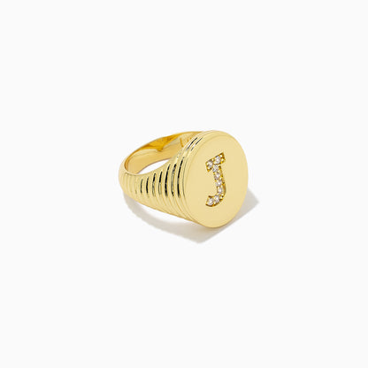 ["Initial Here Ring ", " Gold J 6 Gold J 7 Gold J 8 ", " Product Image ", " Uncommon James"]