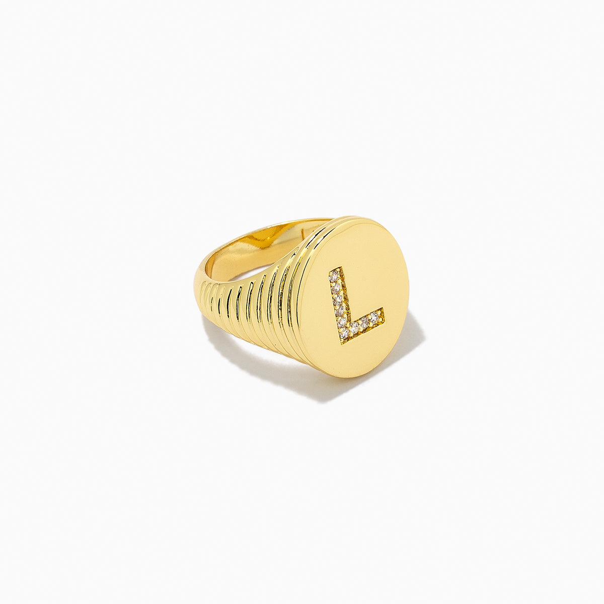 Initial Here Ring | Gold L 6 Gold L 7 Gold L 8 | Product Image | Uncommon James