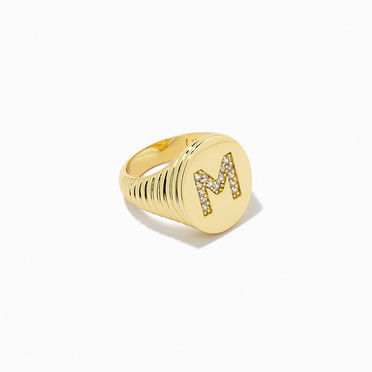 14k Heart with M Letter Ring — MyAZGold