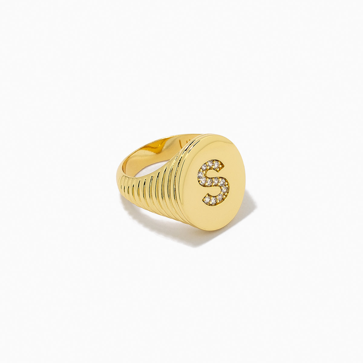 S Letter Gold Ring Design |