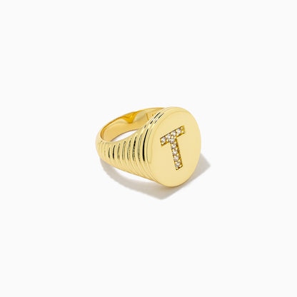 Initial Here Ring | Gold T 6 Gold T 7 Gold T 8 | Product Image | Uncommon James