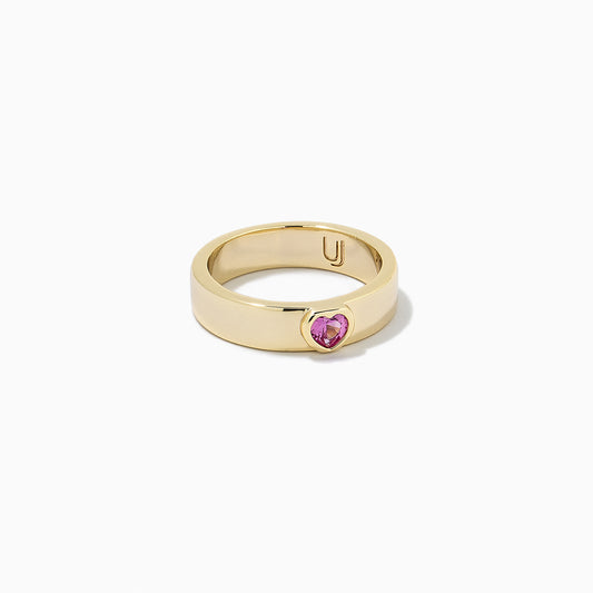 Pink Heart Ring | Gold | Product Image | Uncommon James