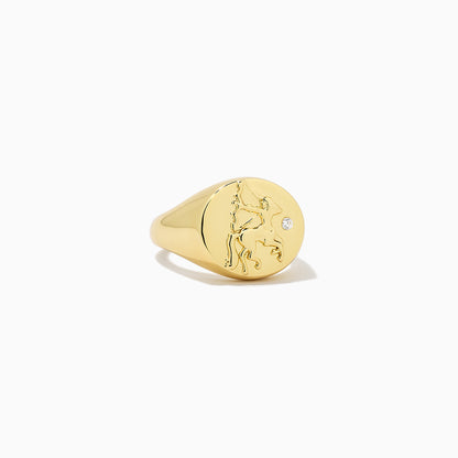 ["Zodiac Ring ", " Gold SAGITTARIUS ", " Product Image ", " Uncommon James"]
