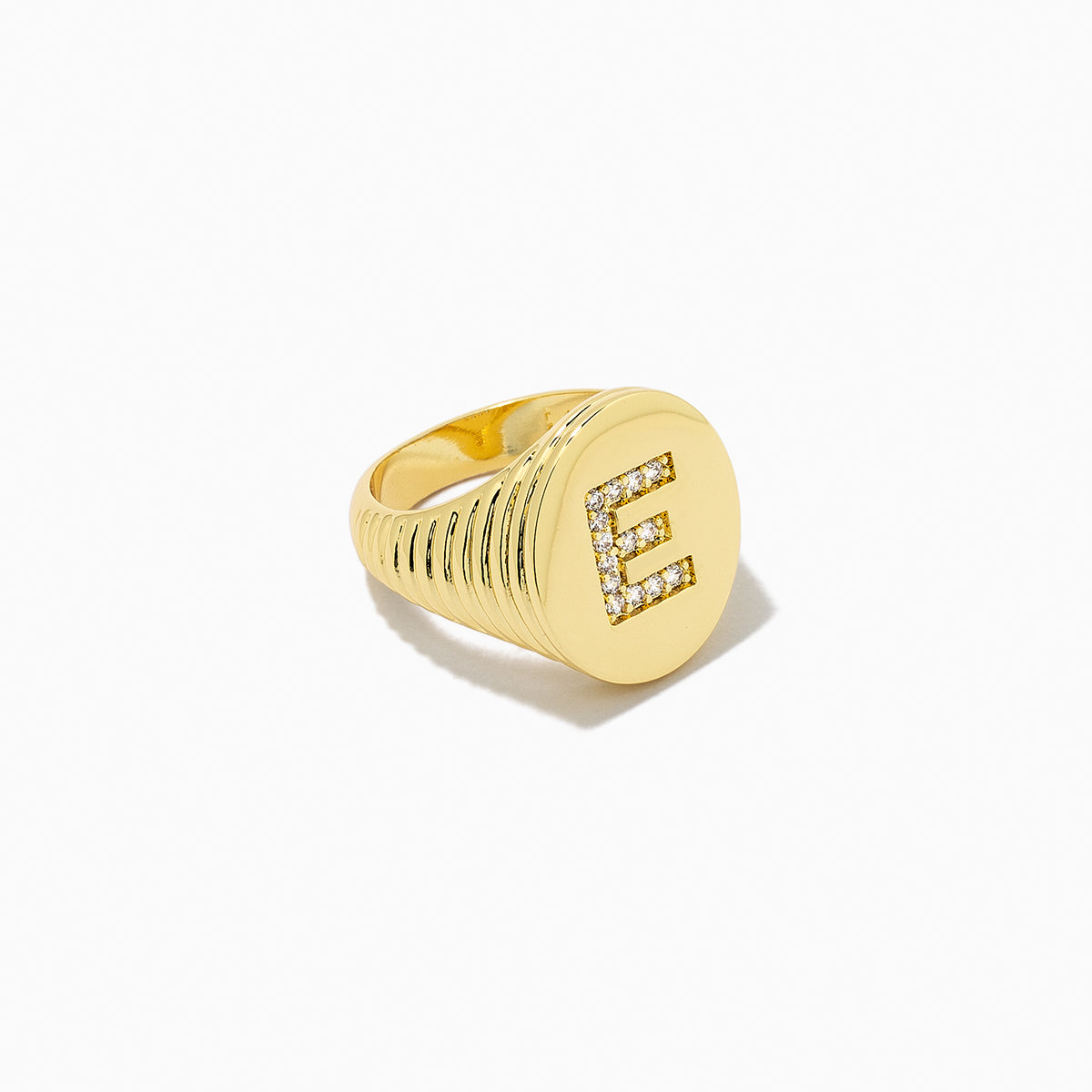 Initial Here Ring | Gold E 6 Gold E 7 Gold E 8 | Product Image | Uncommon James