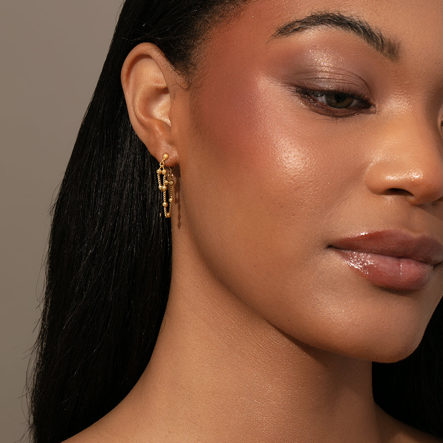Buy Hina Gold Drop Earrings Online | CaratLane