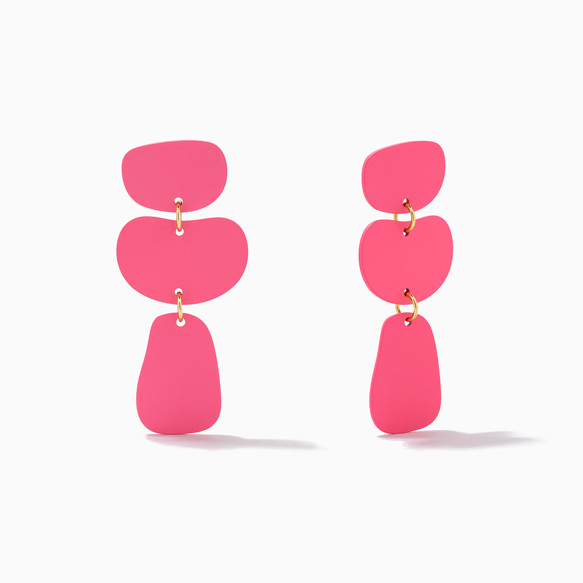 Nudist Earrings | Hot Pink Gold | Product Image | Uncommon James