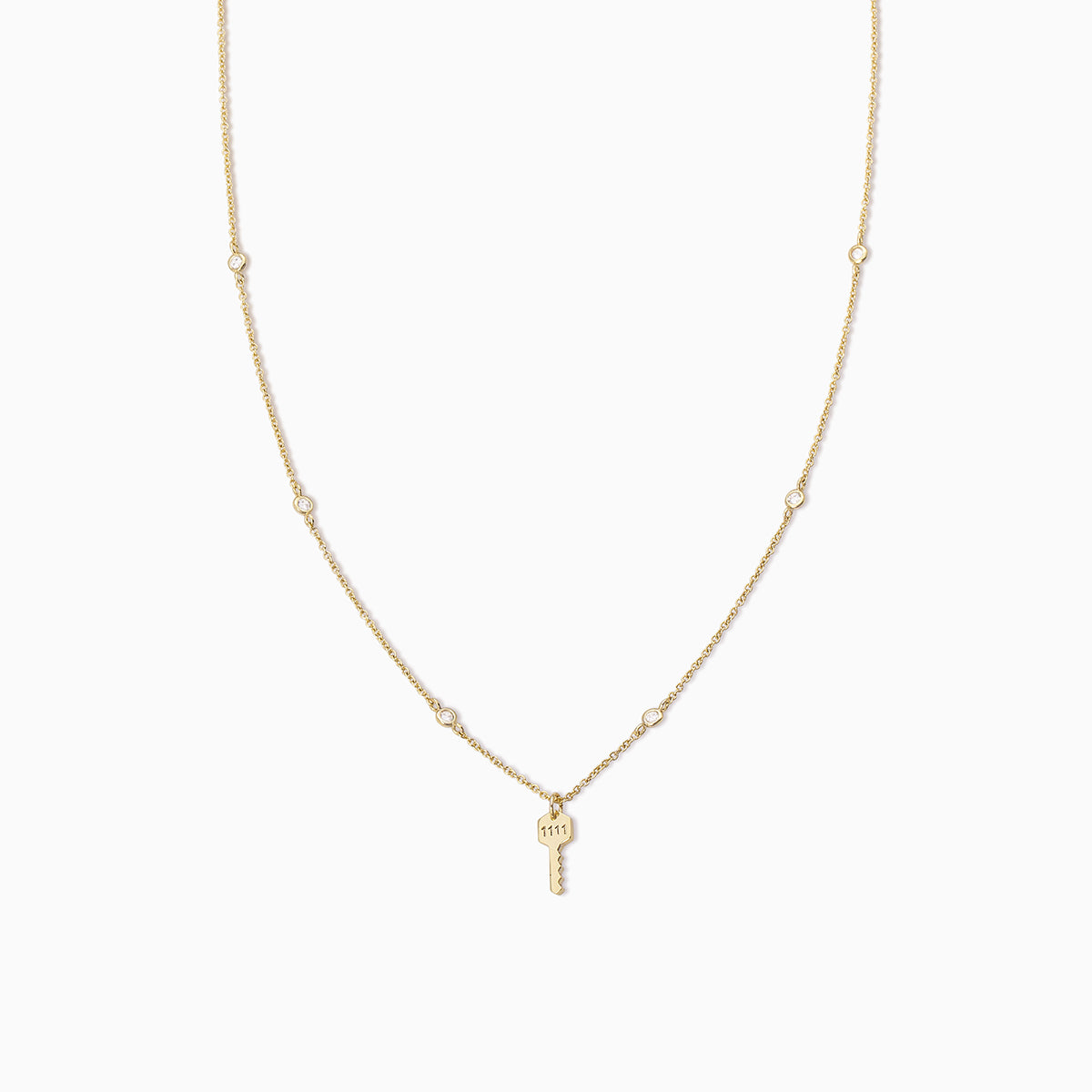 Angel Number Key Necklace | Gold | Product Image | Uncommon James