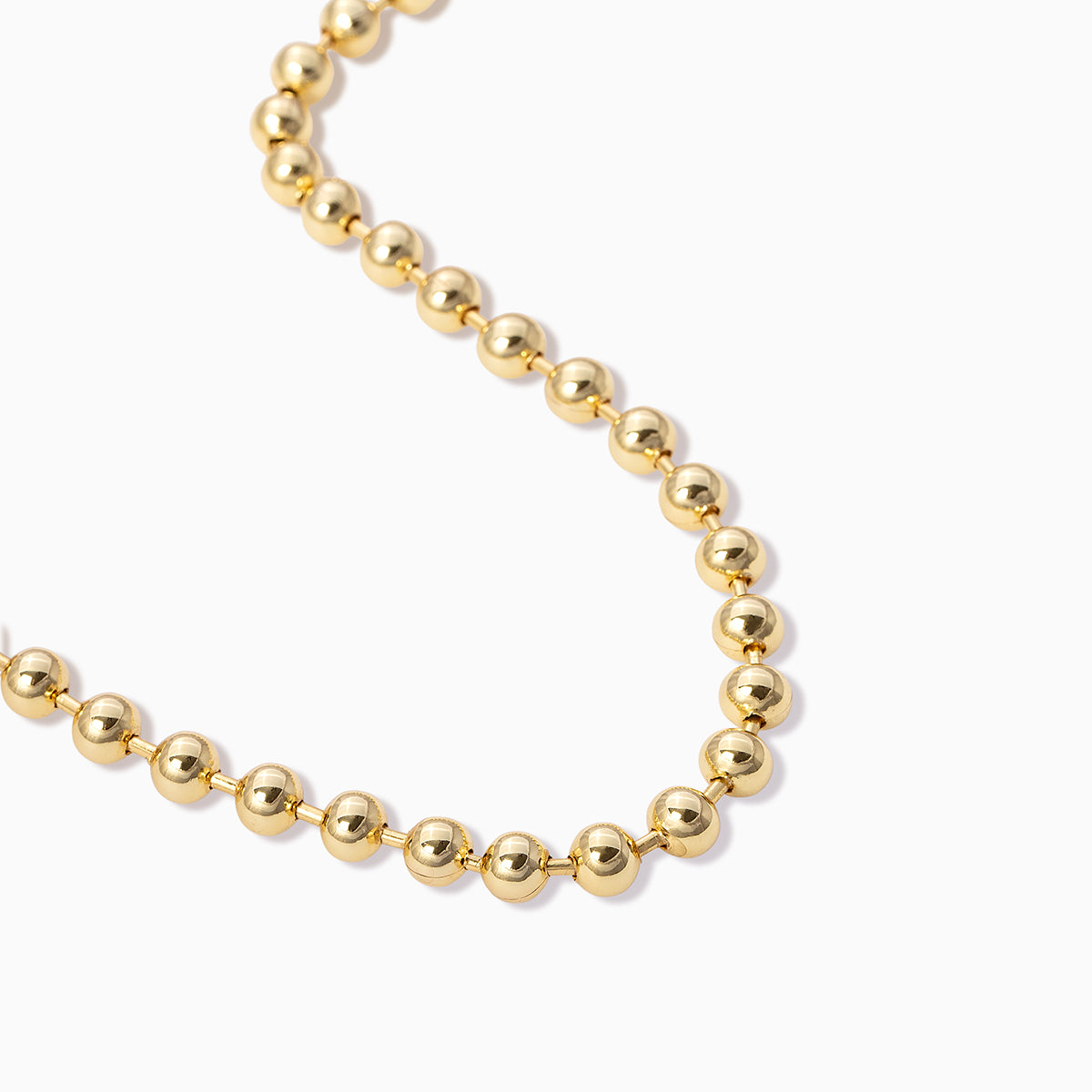 14 KT WHITE GOLD DIAMOND CUT BALL CHAIN | M.A. Jewelers