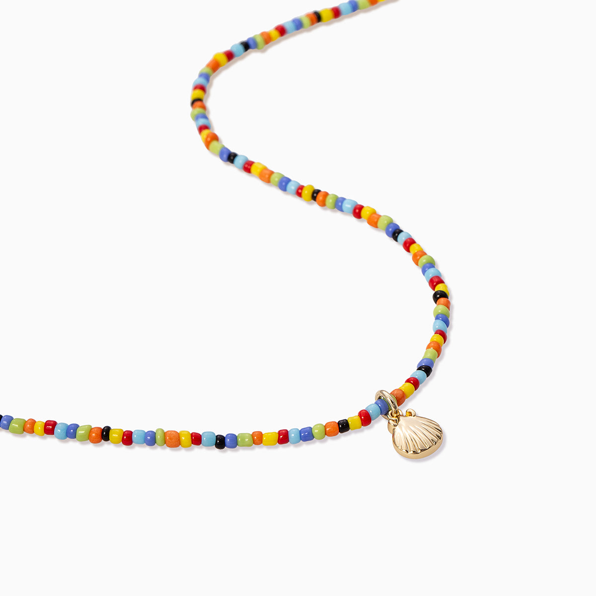 Beaded Shell Necklace | Gold | Product Detail Image | Uncommon James