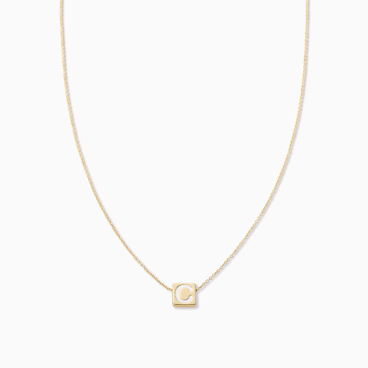 Bold Letter Necklace | Gold C | Product Image | Uncommon James