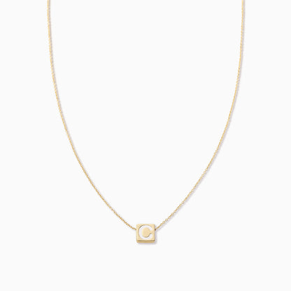 ["Bold Letter Necklace ", " Gold C ", " Product Image ", " Uncommon James"]