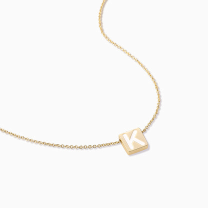 Bold Letter Necklace | Gold | Product Detail Image | Uncommon James
