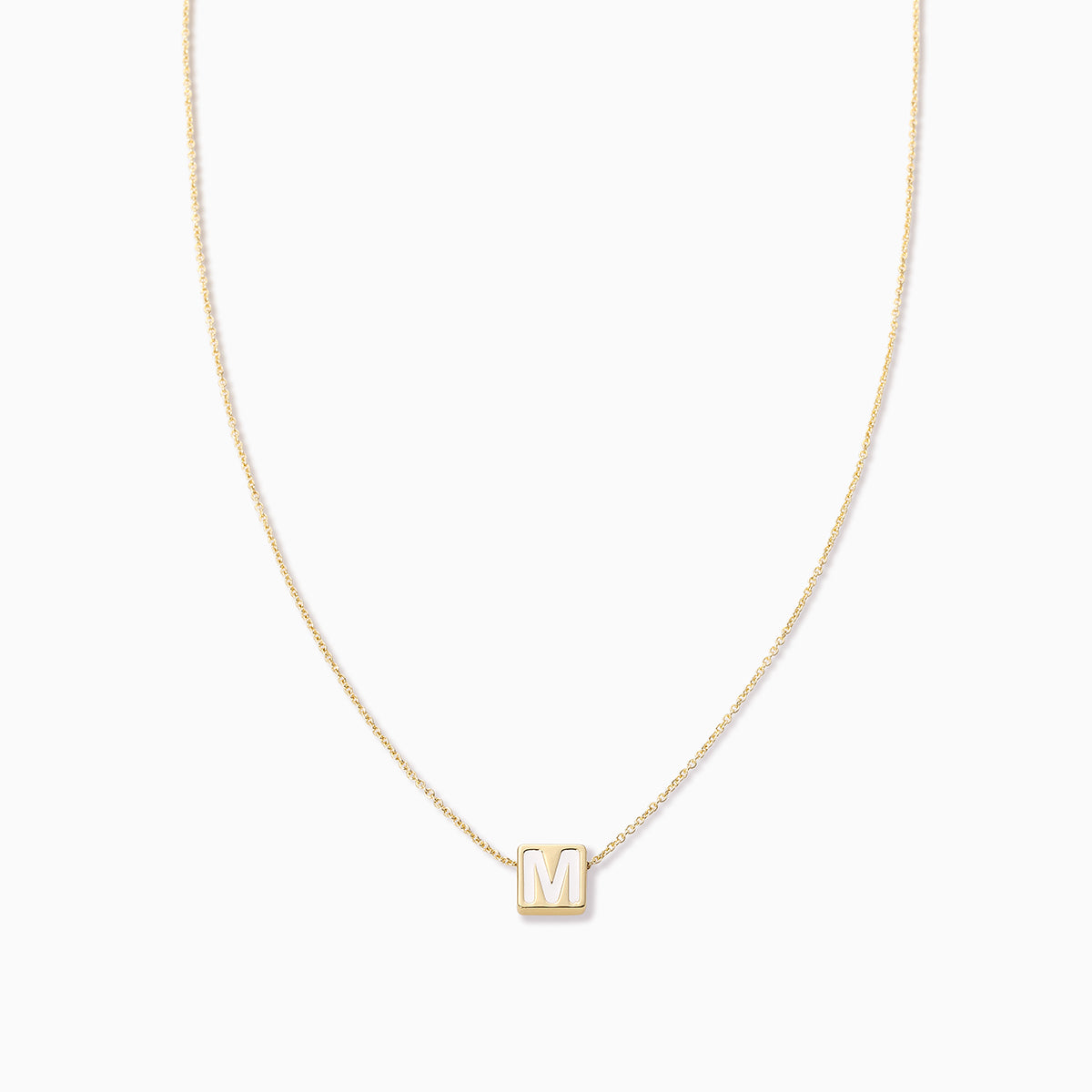 Bold Letter Necklace | Gold M | Product Image | Uncommon James