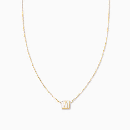 ["Bold Letter Necklace ", " Gold M ", " Product Image ", " Uncommon James"]