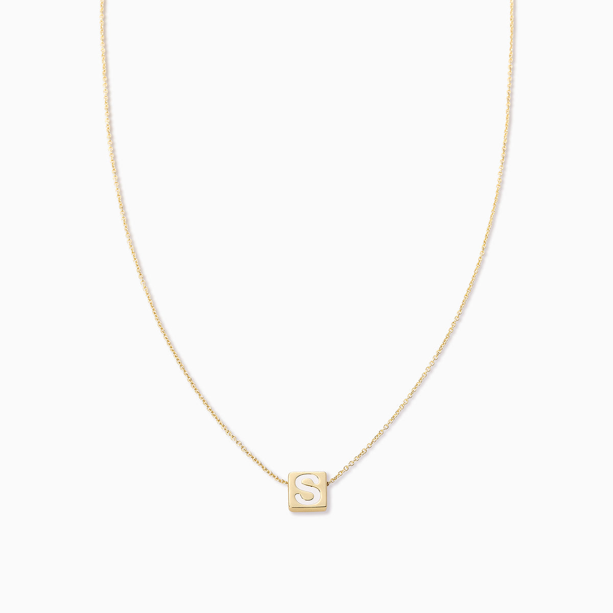 Bold Letter Necklace | Gold S | Product Image | Uncommon James