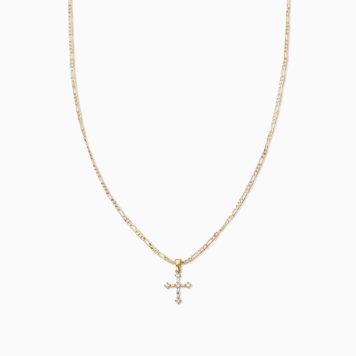 Cross and Chain Necklace | Gold | Product Image | Uncommon James