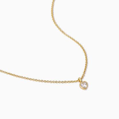 Diamond Heart Necklace | Gold | Product Detail Image | Uncommon James