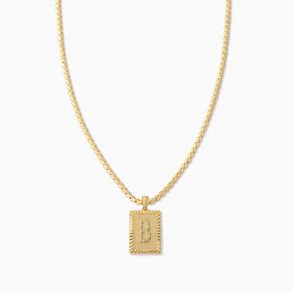 ["Letter Chain Necklace ", " Gold B ", " Product Image ", " Uncommon James"]