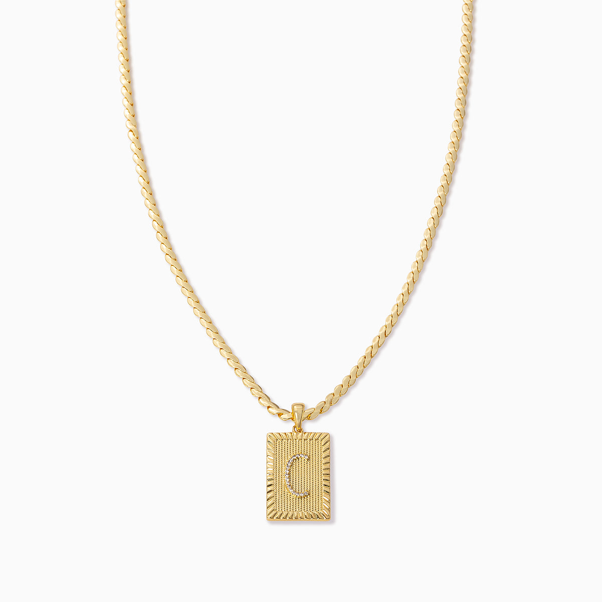 MISSOMA Curly Molten 18 kt Gold Plated Initial Necklace C