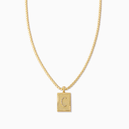 ["Letter Chain Necklace ", " Gold C ", " Product Image ", " Uncommon James"]